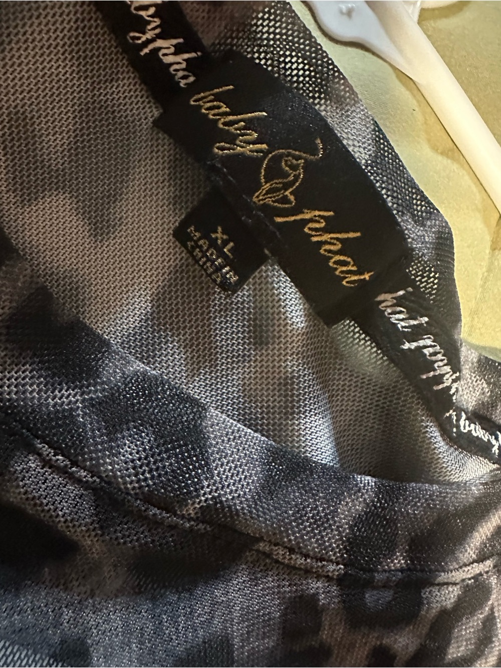 Baby Phat Mesh Leopard Print Top XL